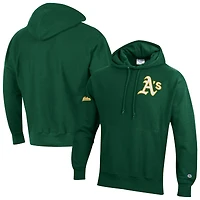 Men's Champion  Green Athletics Reverse Weave Chenille Hoodie
