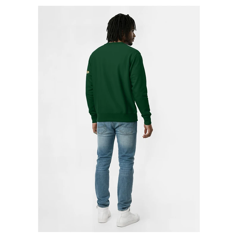 Men's Champion  Green Athletics Reverse Weave Chenille Sweatshirt