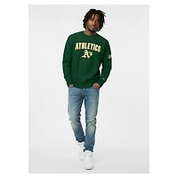 Men's Champion  Green Athletics Reverse Weave Chenille Sweatshirt