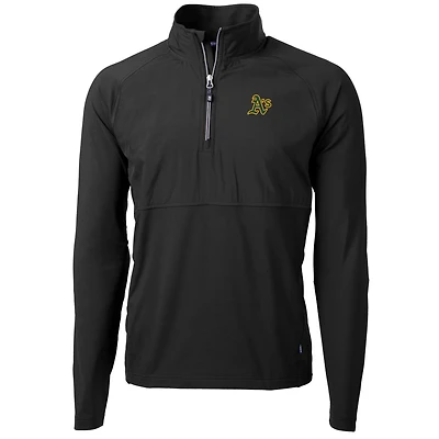 Veste hybride recyclée à fermeture éclair quart de tour pour homme, noire, Adapt Athletics, Cutter & Buck
