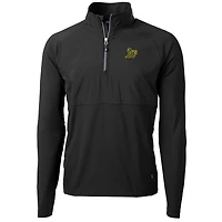 Veste hybride recyclée à fermeture éclair quart de tour pour homme, noire, Adapt Athletics, Cutter & Buck