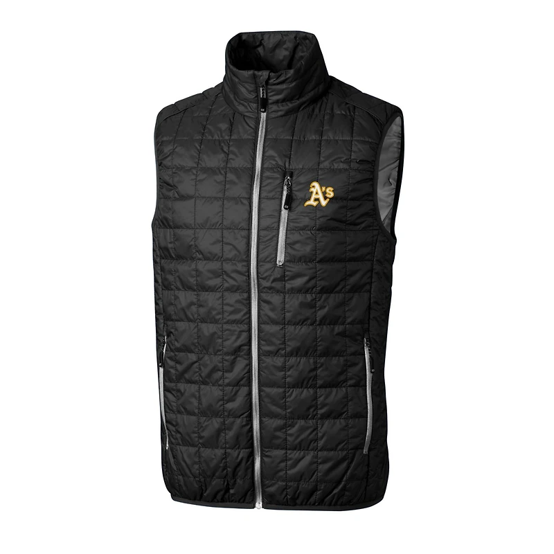Gilet matelassé entièrement zippé Rainier pour homme, noir, de Cutter & Buck Athletics, grande taille