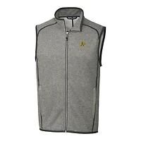 Men's Cutter & Buck Gray Athletics Big Tall Mainsail Full-Zip Vest