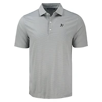 Polo gris à rayures fines pour homme de Cutter & Buck Athletics Forge Eco