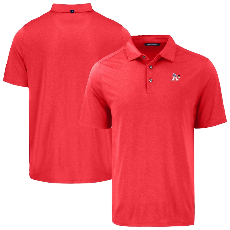 Men's Cutter & Buck Red Athletics Coastline Epic Comfort Eco Recycled Polo