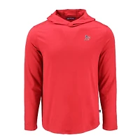 T-shirt à capuche et manches longues pour homme Cutter & Buck Red Athletics Coastline Epic Comfort en tissu recyclé écologique