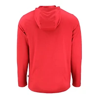 Men's Cutter & Buck Red Athletics Coastline Epic Comfort Recycled Eco Hoodie Long Sleeve T-Shirt