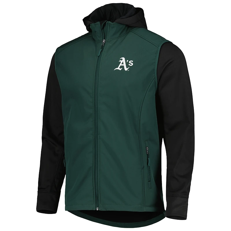 Veste entièrement zippée Dunbrooke Athletics Alpha verte/noire pour homme