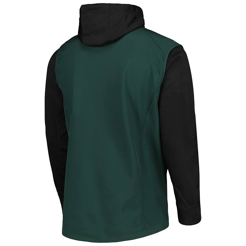 Veste entièrement zippée Dunbrooke Athletics Alpha verte/noire pour homme