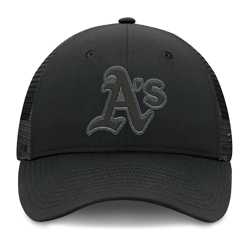 Men's Fanatics Black Athletics Launch Adjustable Trucker Hat