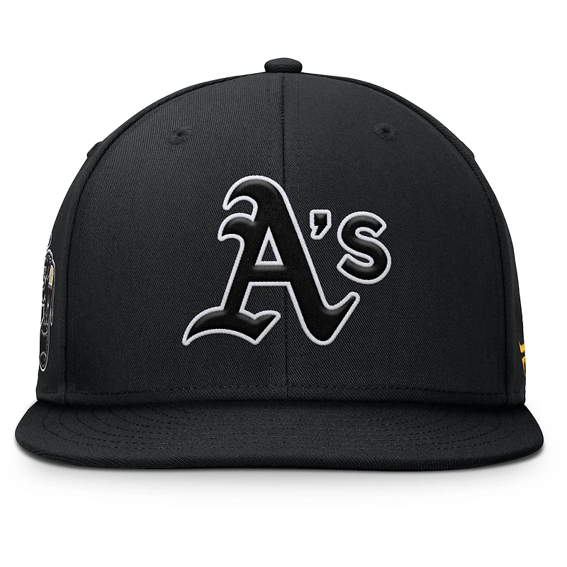 Men's Fanatics Black Athletics Walk-Off Bullpen Snapback Hat