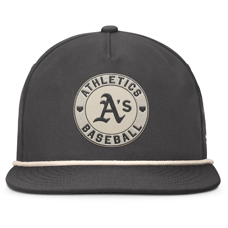 Casquette ajustable Fanatics Charcoal Athletics Closer pour homme