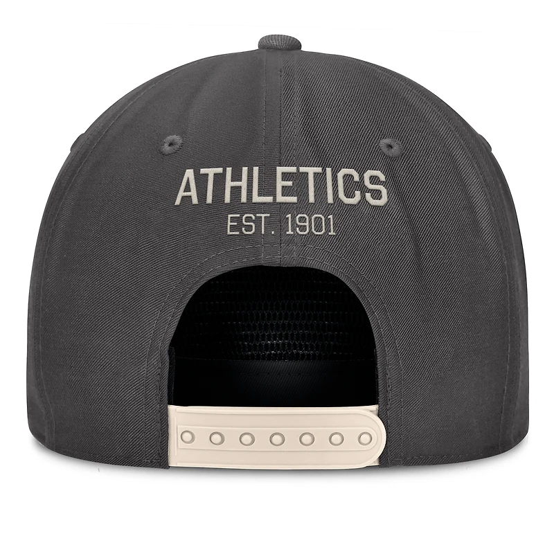 Men's Fanatics Charcoal Athletics Closer Adjustable Hat