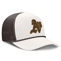 Men's Fanatics Cream/Brown Athletics Level Up Bronco Adjustable Trucker Hat