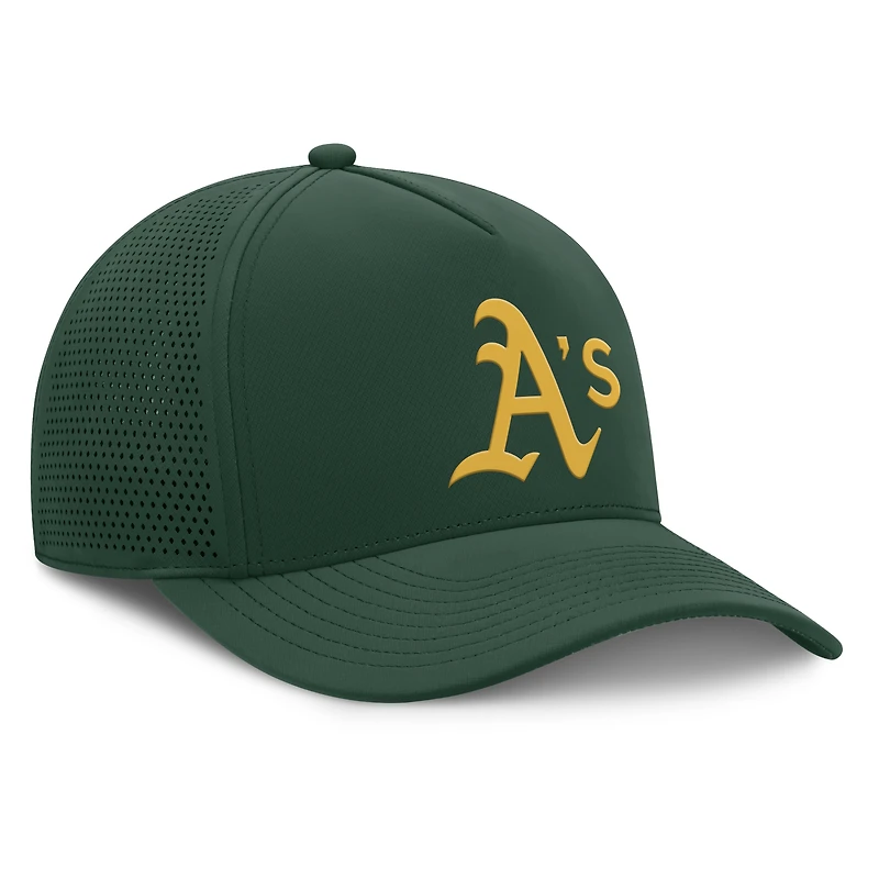 Men's Fanatics Dark Green Athletics Perforated Adjustable Hat