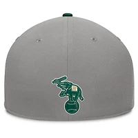 Casquette ajustée Fanatics Athletics Clubhouse Dugout pour homme gris/vert