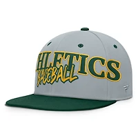 Men's Fanatics Gray Athletics Jersey Twill Fitted Hat