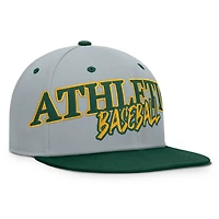Men's Fanatics Gray Athletics Jersey Twill Fitted Hat
