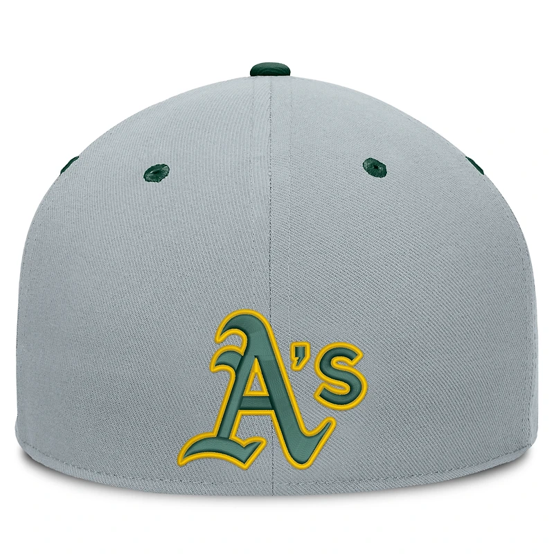 Men's Fanatics Gray Athletics Jersey Twill Fitted Hat