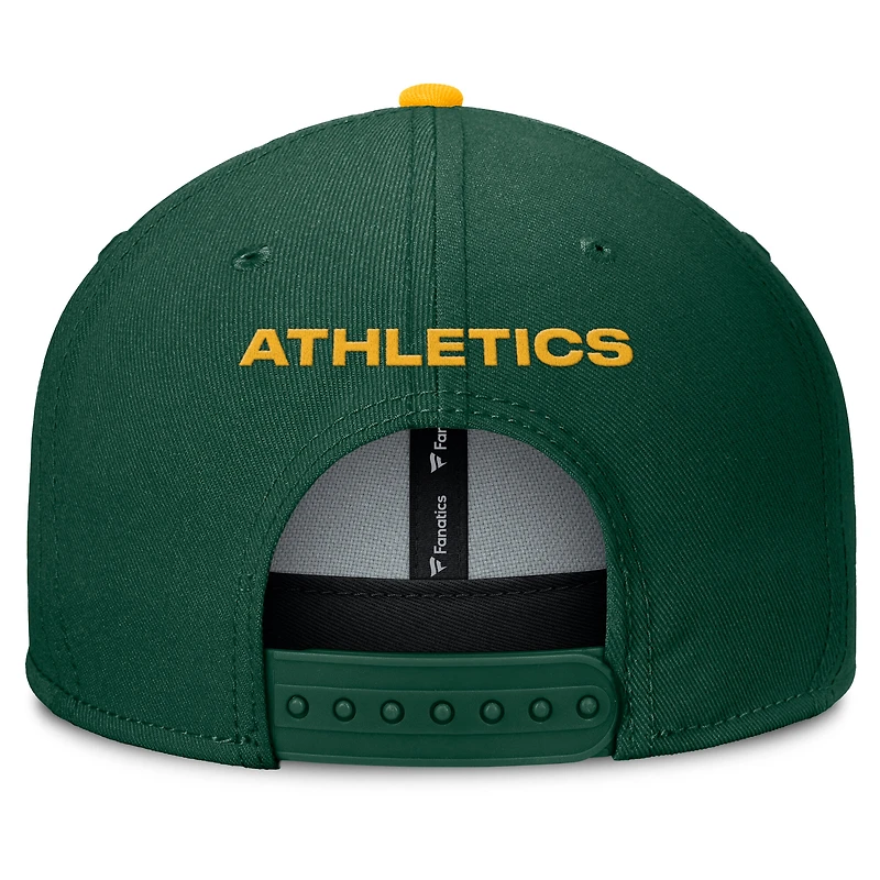 Men's Fanatics Green/Gold Athletics Batter's Box Snapback Hat