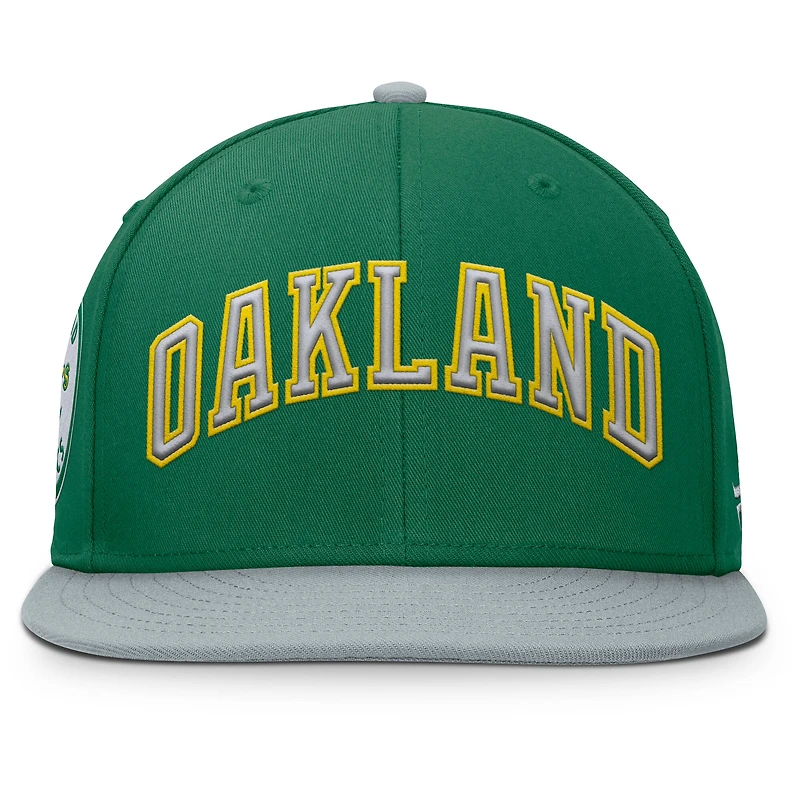 Men's Fanatics  Green/Gray Athletics Yard Fitted Hat