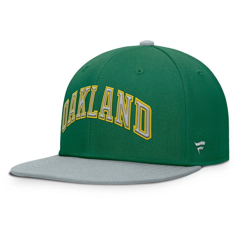 Men's Fanatics  Green/Gray Athletics Yard Fitted Hat