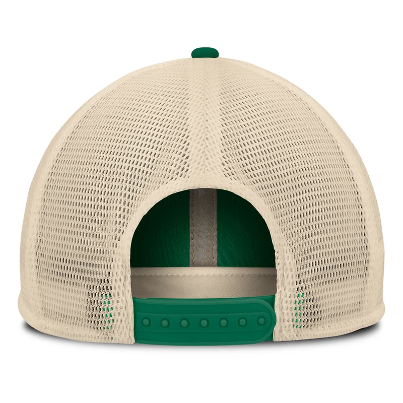 Men's Fanatics Green/Natural Athletics Cooperstown Collection Powers Snapback Hat