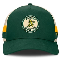 Men's Fanatics Green/Natural Athletics Inherited Side Stripe Trucker Adjustable Hat