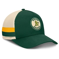 Men's Fanatics Green/Natural Athletics Inherited Side Stripe Trucker Adjustable Hat