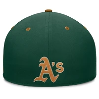 Men's Fanatics Green/Tan Athletics Splinter Fitted Hat