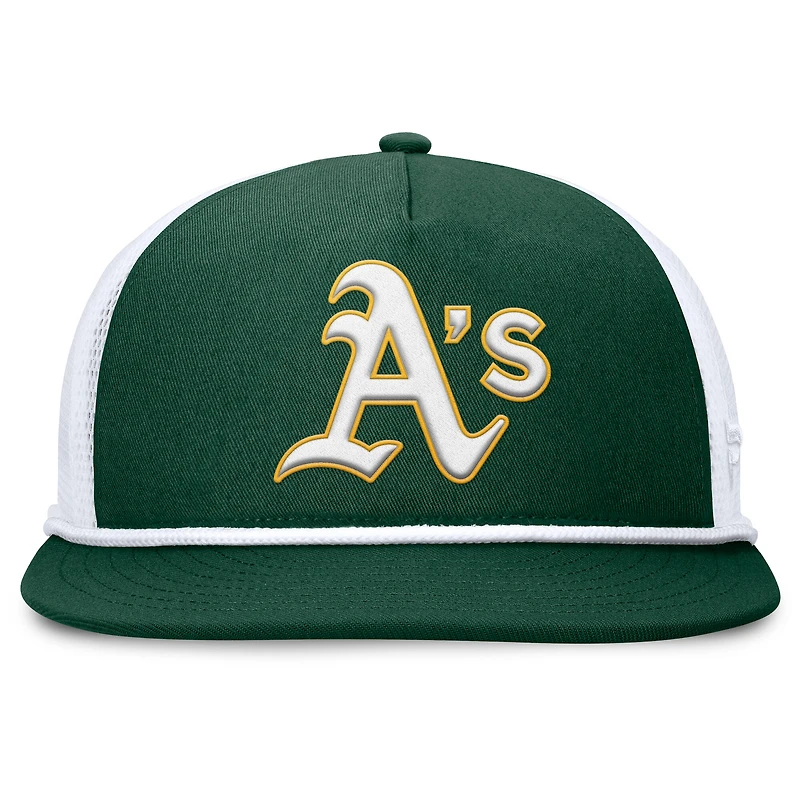 Men's Fanatics Green/White Athletics Clubhouse Change Up Snapback Hat