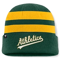 Men's Fanatics Green Athletics Baseline Cuffed Knit Hat