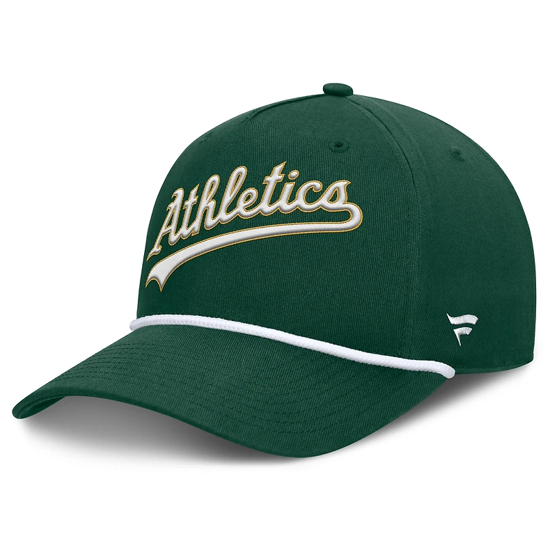 Men's Fanatics Green Athletics Clubhouse Foul Ball A-Frame Adjustable Hat