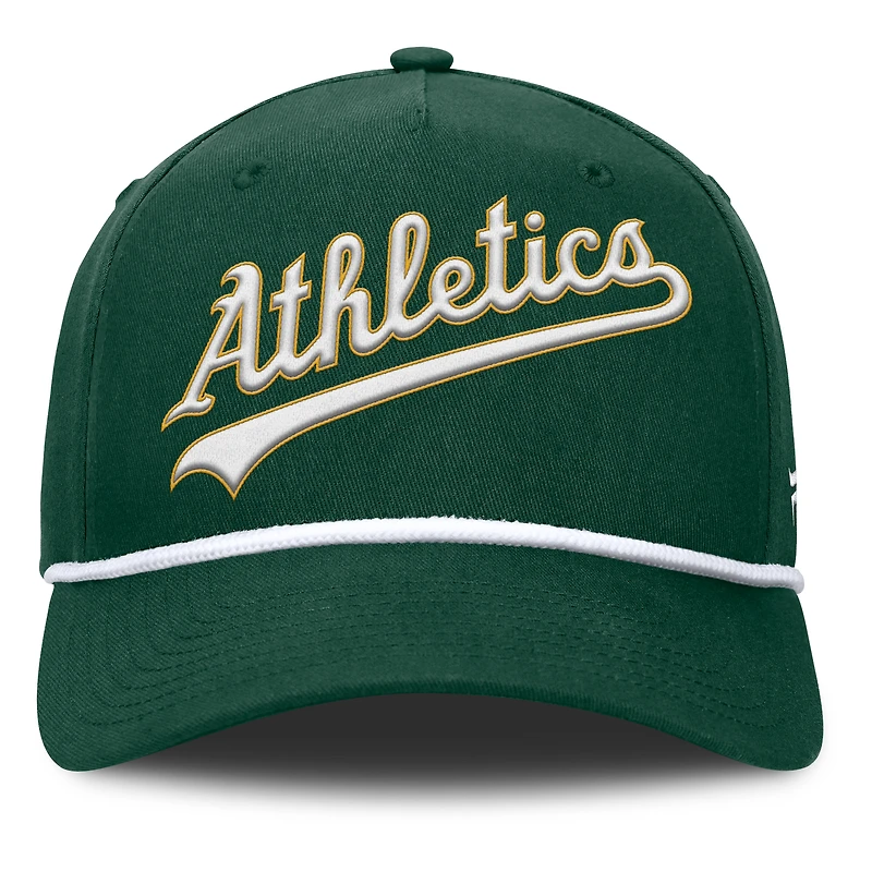 Men's Fanatics Green Athletics Clubhouse Foul Ball A-Frame Adjustable Hat
