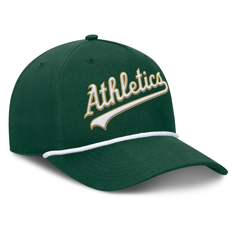 Men's Fanatics Green Athletics Clubhouse Foul Ball A-Frame Adjustable Hat