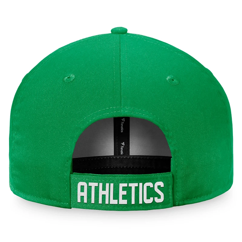 Men's Fanatics Green Athletics Cooperstown Collection Core Adjustable Hat