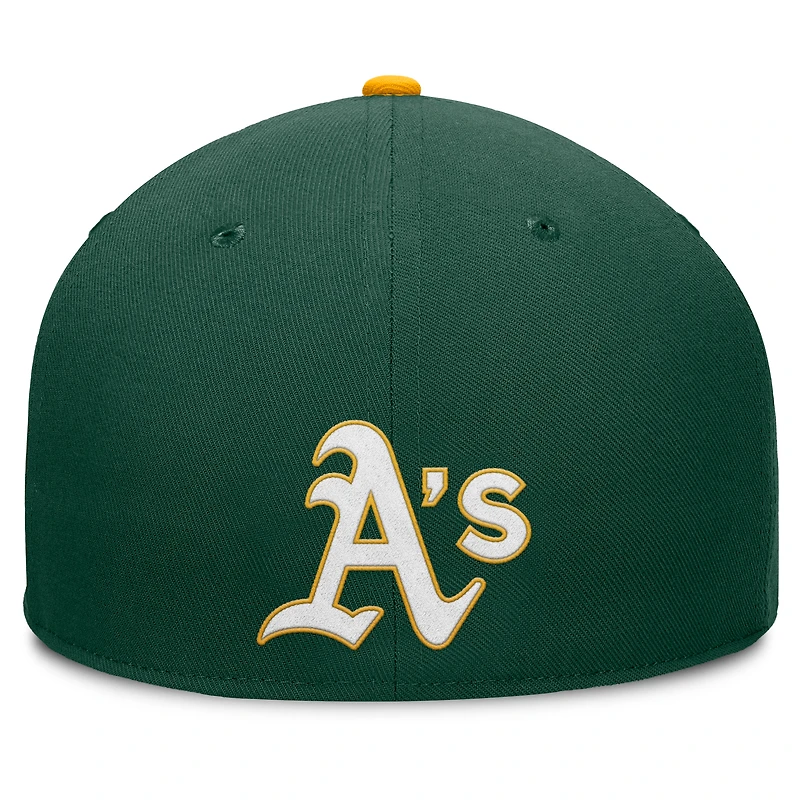 Men's Fanatics  Green Athletics Pick Off Fitted Hat