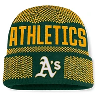 Men's Fanatics Green Athletics Rotation Cuffed Knit Hat