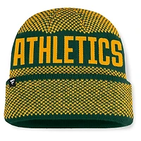 Men's Fanatics Green Athletics Rotation Cuffed Knit Hat