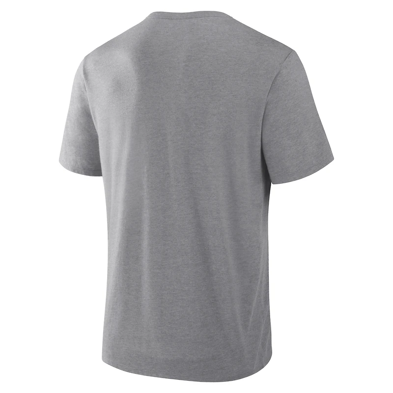 Men's Fanatics Heather Gray Athletics Play Tribute Tri-Blend T-Shirt
