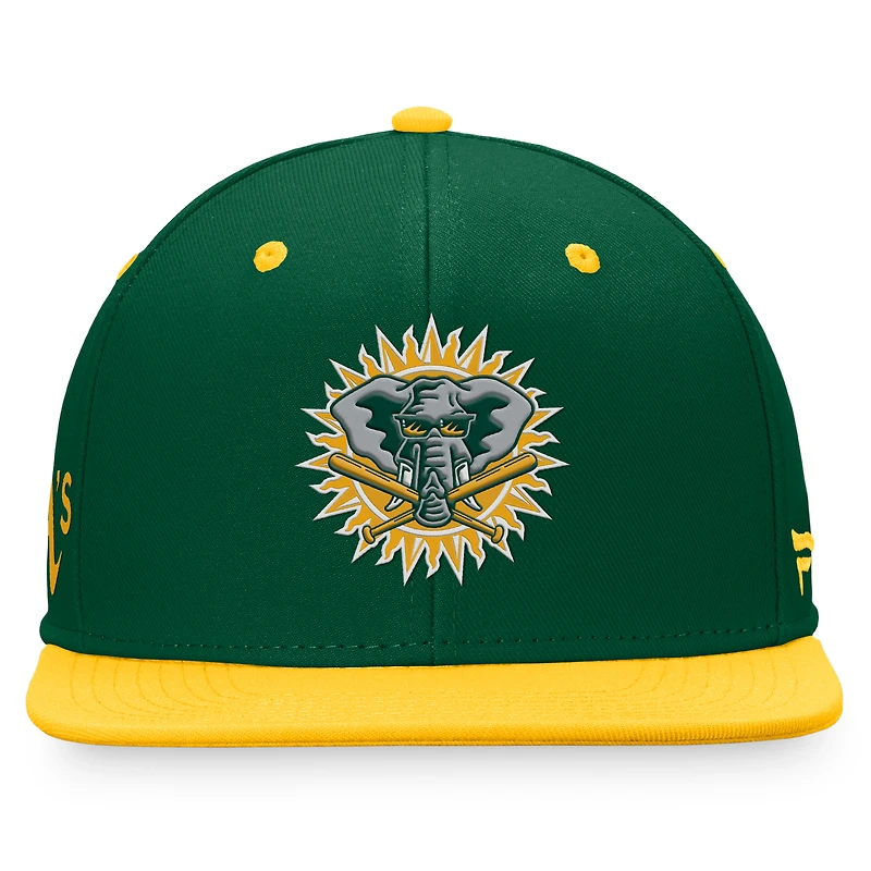 Men's Fanatics Kelly Green/Gold Athletics Cooperstown Collection Two-Tone Fitted Hat