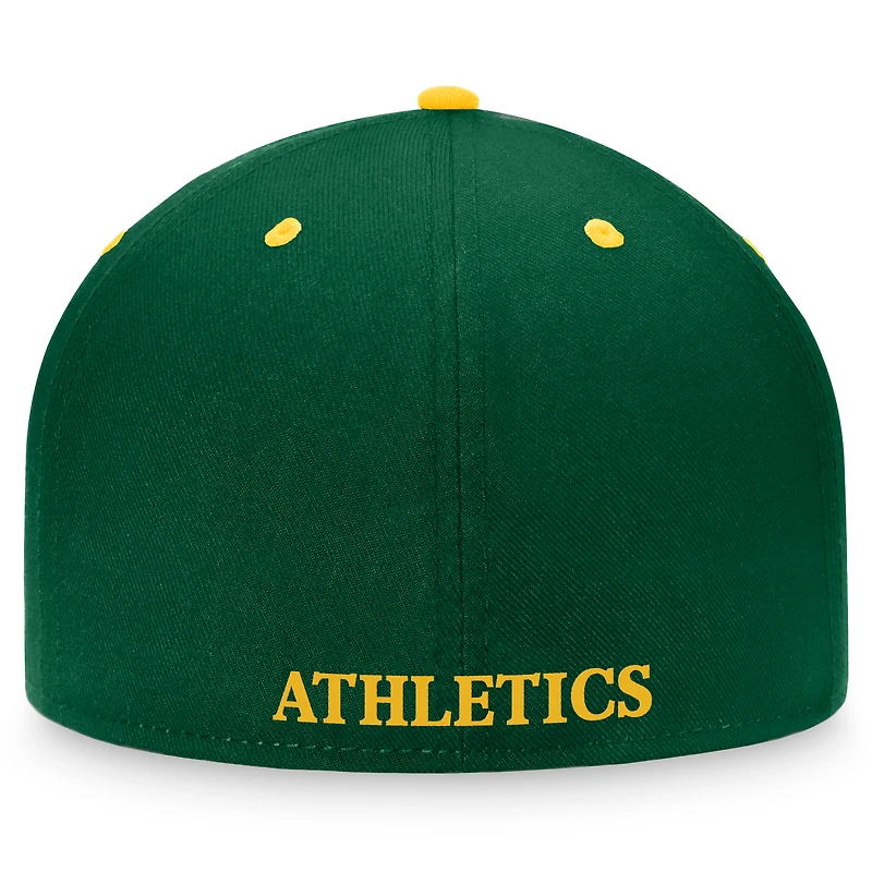Men's Fanatics Kelly Green/Gold Athletics Cooperstown Collection Two-Tone Fitted Hat