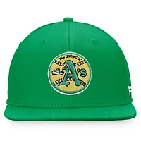 Men's Fanatics Kelly Green Athletics Cooperstown Collection Core Snapback Hat