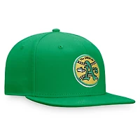 Men's Fanatics Kelly Green Athletics Cooperstown Collection Core Snapback Hat