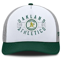 Men's Fanatics White/Green Athletics Designated A-Frame Foam Front Trucker Adjustable Hat