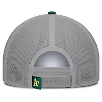 Men's Fanatics White/Green Athletics Designated A-Frame Foam Front Trucker Adjustable Hat