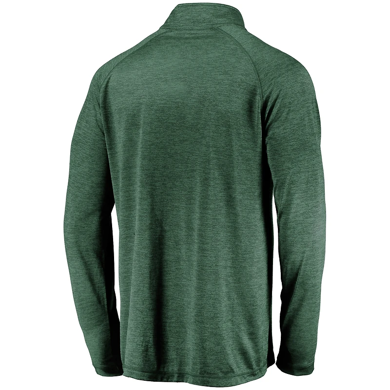 Veste à enfiler glissière quart de tour avec logo principal rayé emblématique Green Athletics pour homme
