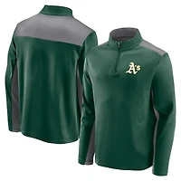 Men's Green Athletics Team Primary Logo Quarter-Zip Jacket