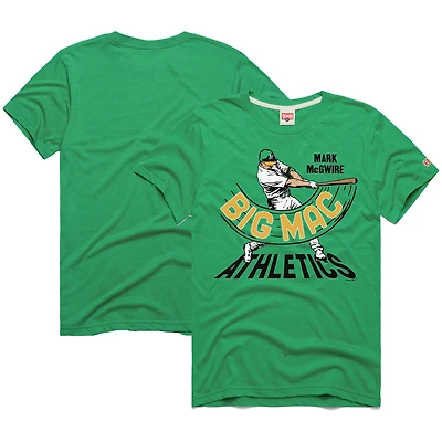 Men's Homage Mark McGwire Green Athletics Graphic Player T-Shirt