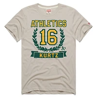 Men's Homage Nick Kurtz Stone Athletics Wreath Rookie Graphic Tri-Blend T-Shirt